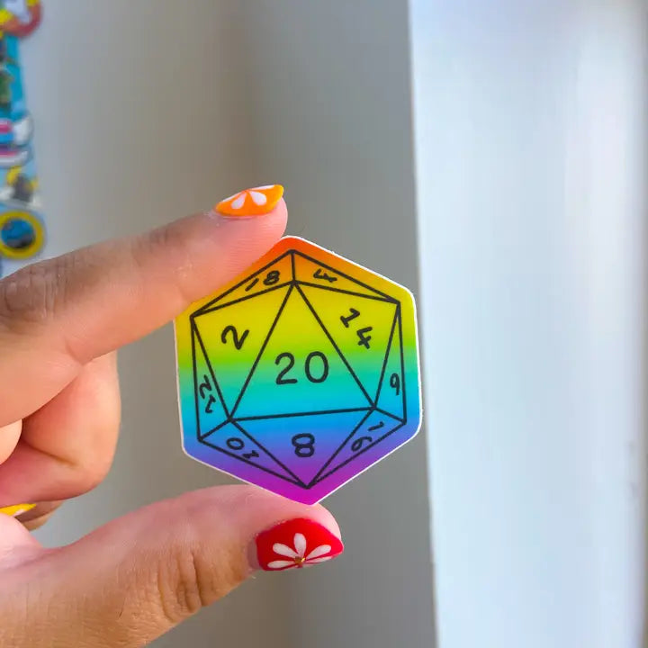 Queer DND Dice Vinyl Sticker