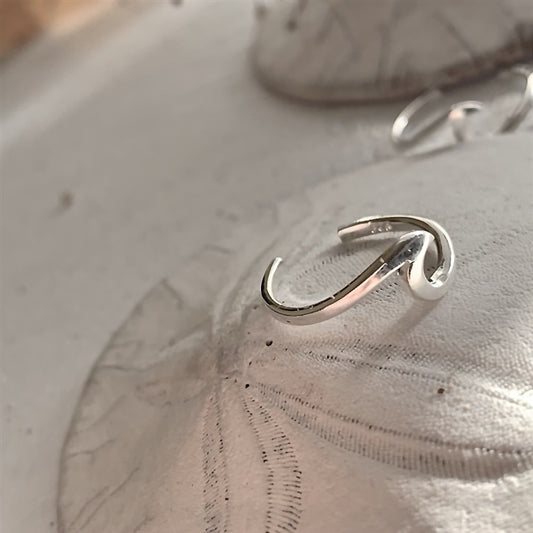 Tonfino Wave Sterling Silver Size 6 Ring