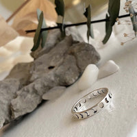 Synodic Moon Phase Band Ring