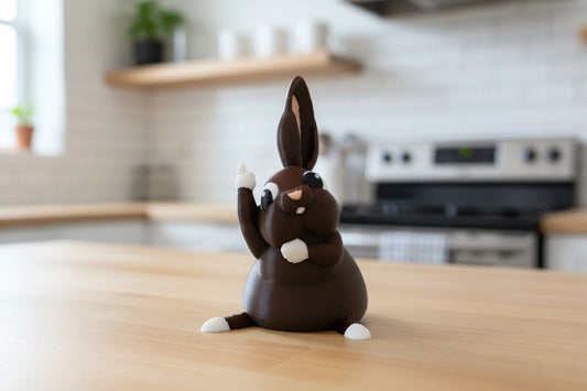 Rabbit Middle Finger Figurine