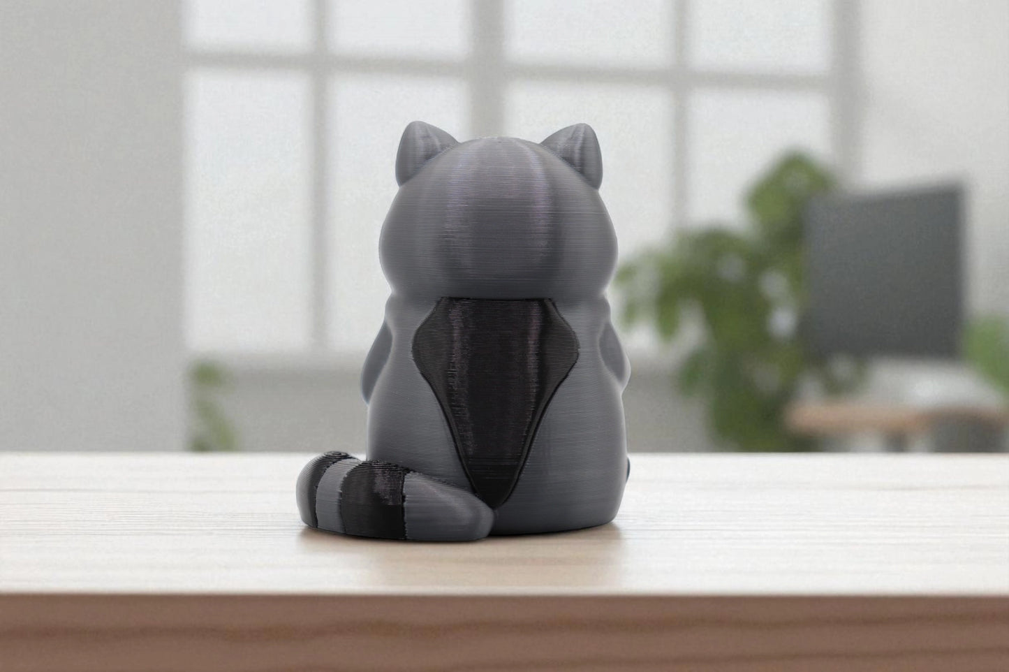 Raccoon Middle Finger Figurine