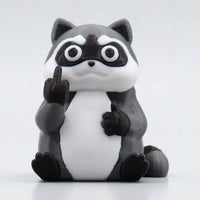 Raccoon Middle Finger Figurine