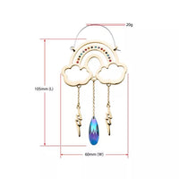 Nuage CZ arc-en-ciel plaqué or avec cintres de prise d'éclairs pendants