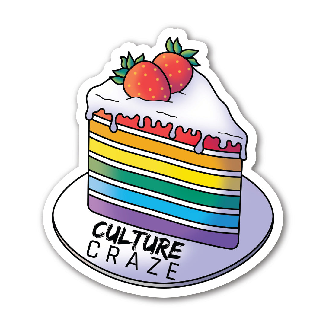 Rainbow Cake Culture Craze Sticker