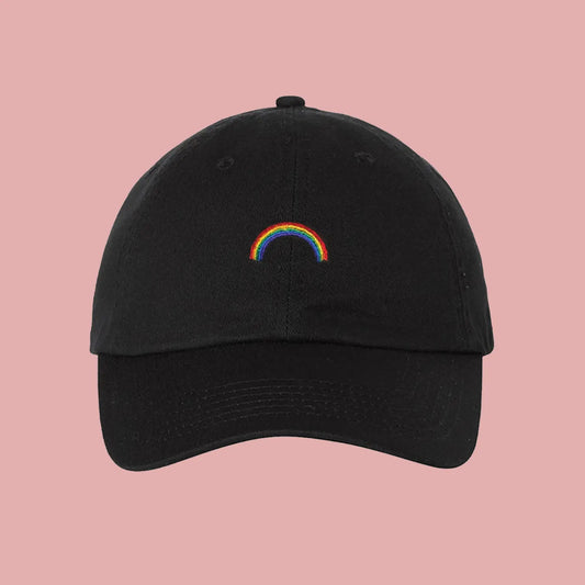 Rainbow Hat Black Chino Cap