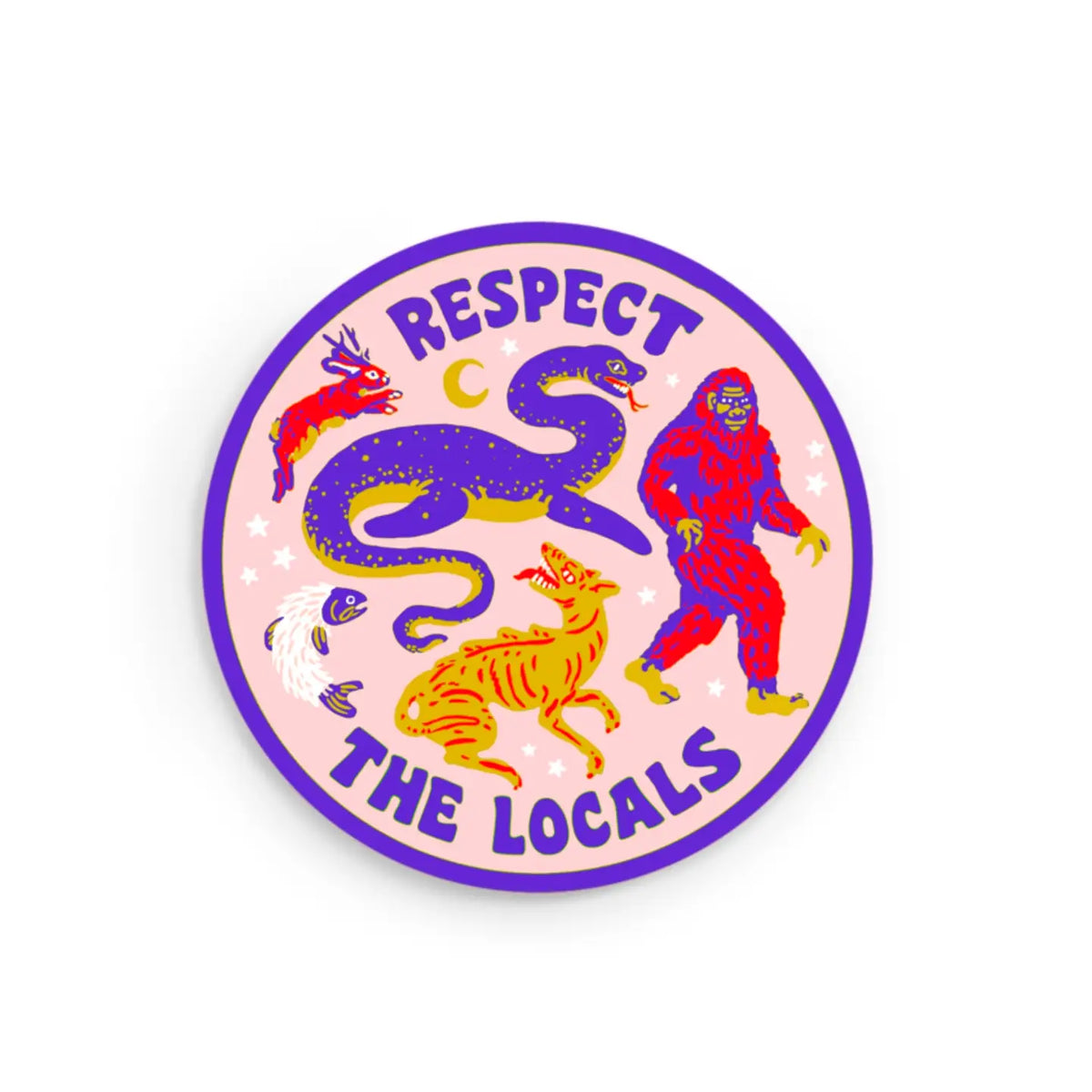 Respect Local Sticker Respect the Locals Cryptid Sticker – Culture Craze