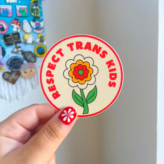 Respect Trans Kids Vinyl Sticker