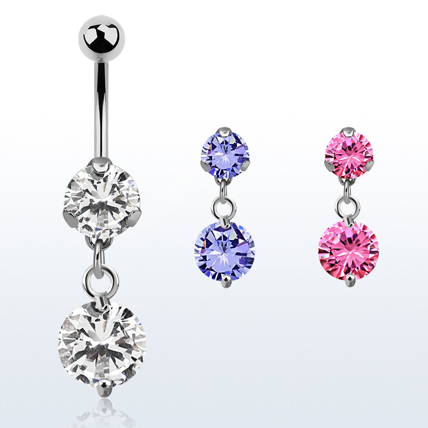 Round Pring Gem Dangle