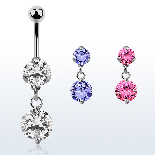 Round Prong Gem Dangle