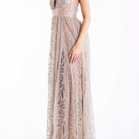 A Line Cross Back Maxi Dress