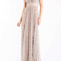 A Line Cross Back Maxi Dress