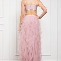 Corset Top With Tiered Tulle Dress