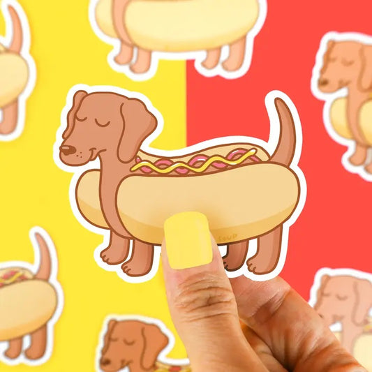 Dachshund Hot Dog Sticker