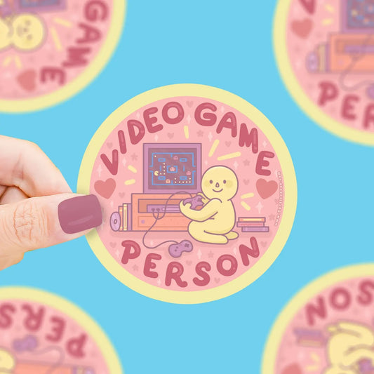 Video Game Person Vinyl Sticker