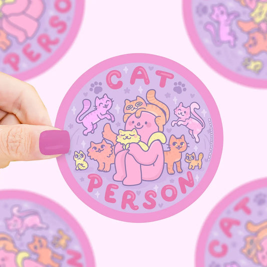 Cat Person Vinyl Sticker