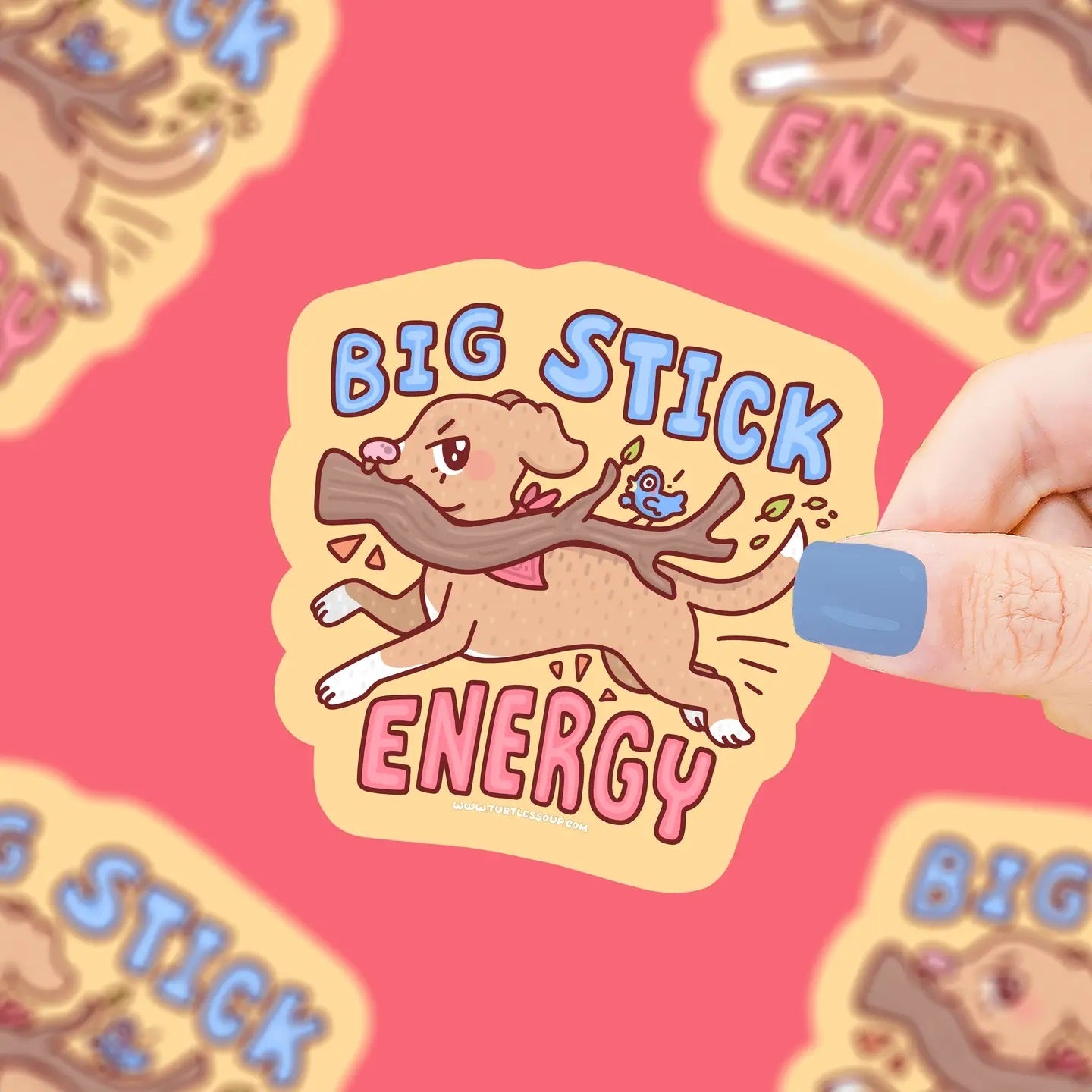 Big Stick Energy | Funny Dog | Puppy | Aura | Vinyl Sticker