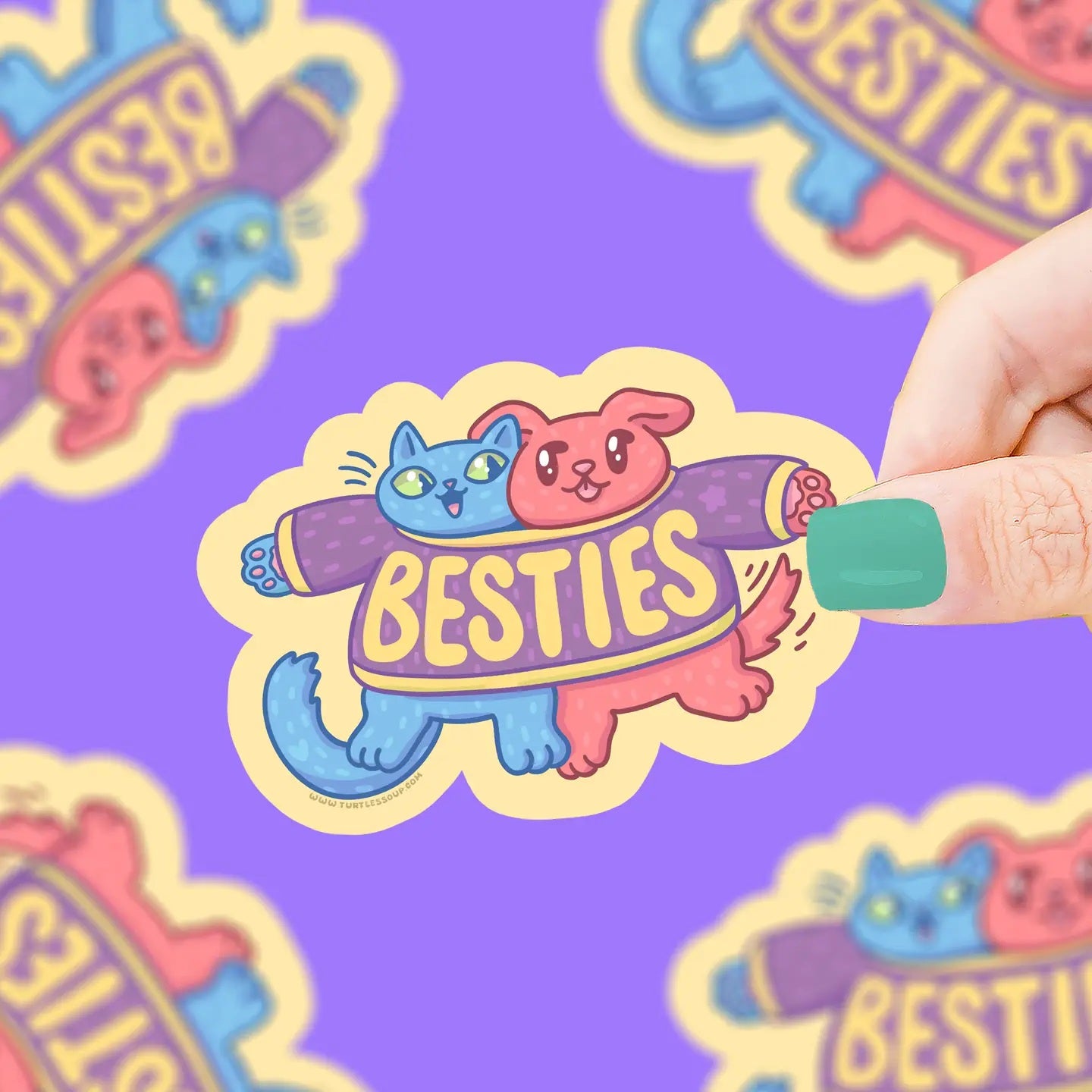 Besties | Funny | Cats | Dogs | Bff | Best Friends | Sticker
