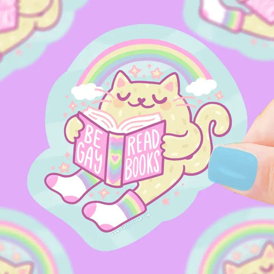 Be Gay Read Books Vinyl Sticker