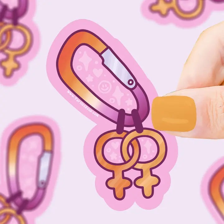 WLW Carabiner Pride Vinyl Sticker