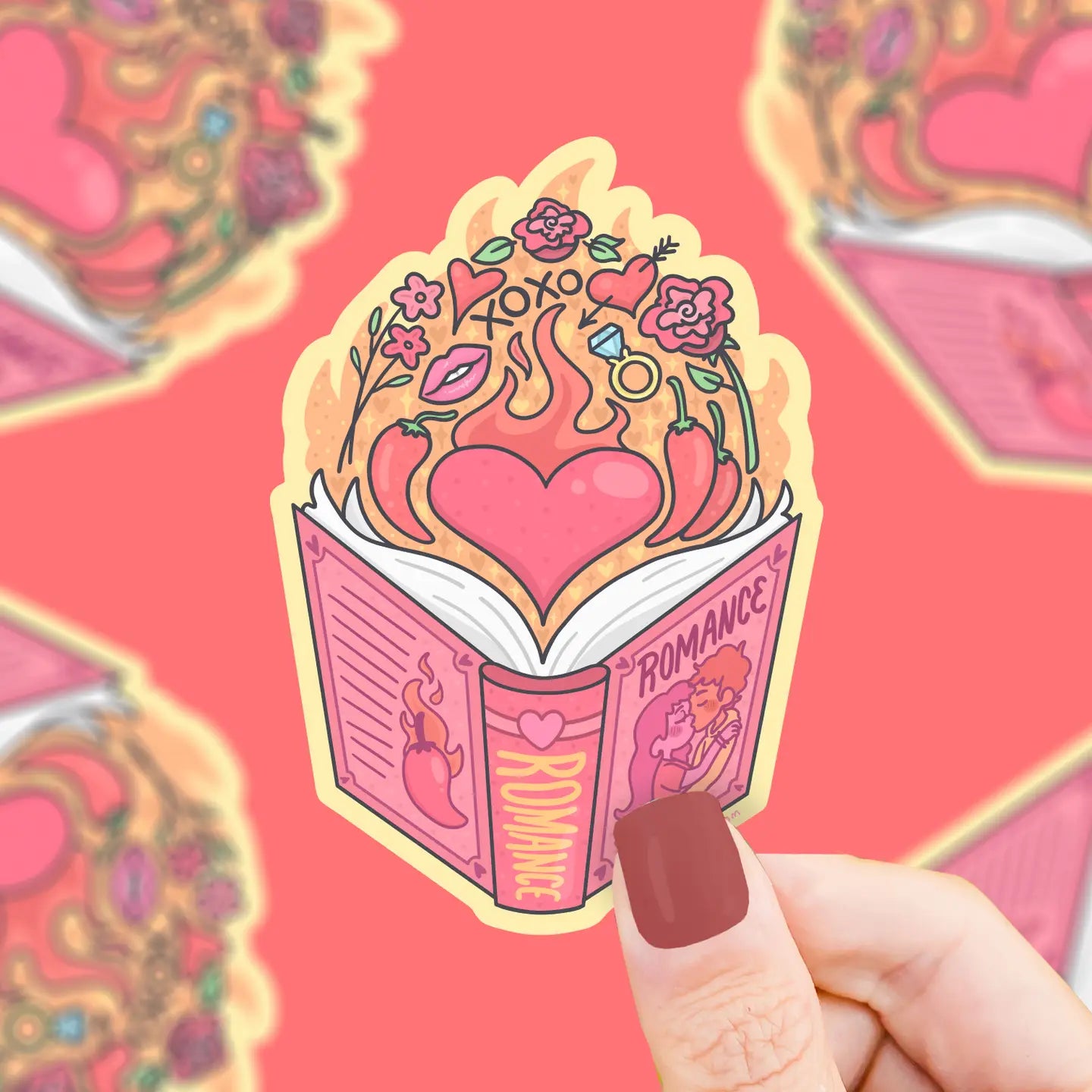 Spicy Romance Book Sticker