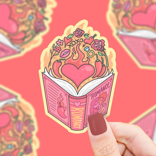 Spicy Romance Book Sticker