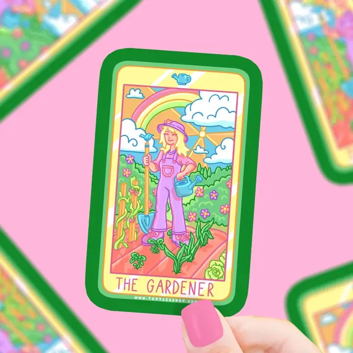 The Gardener Tarot Card Vinyl Sticker