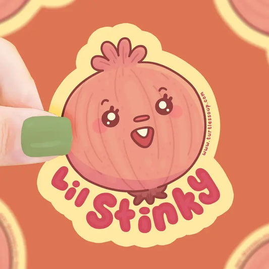 STINKY ONION FUNNY FOOD STICKER