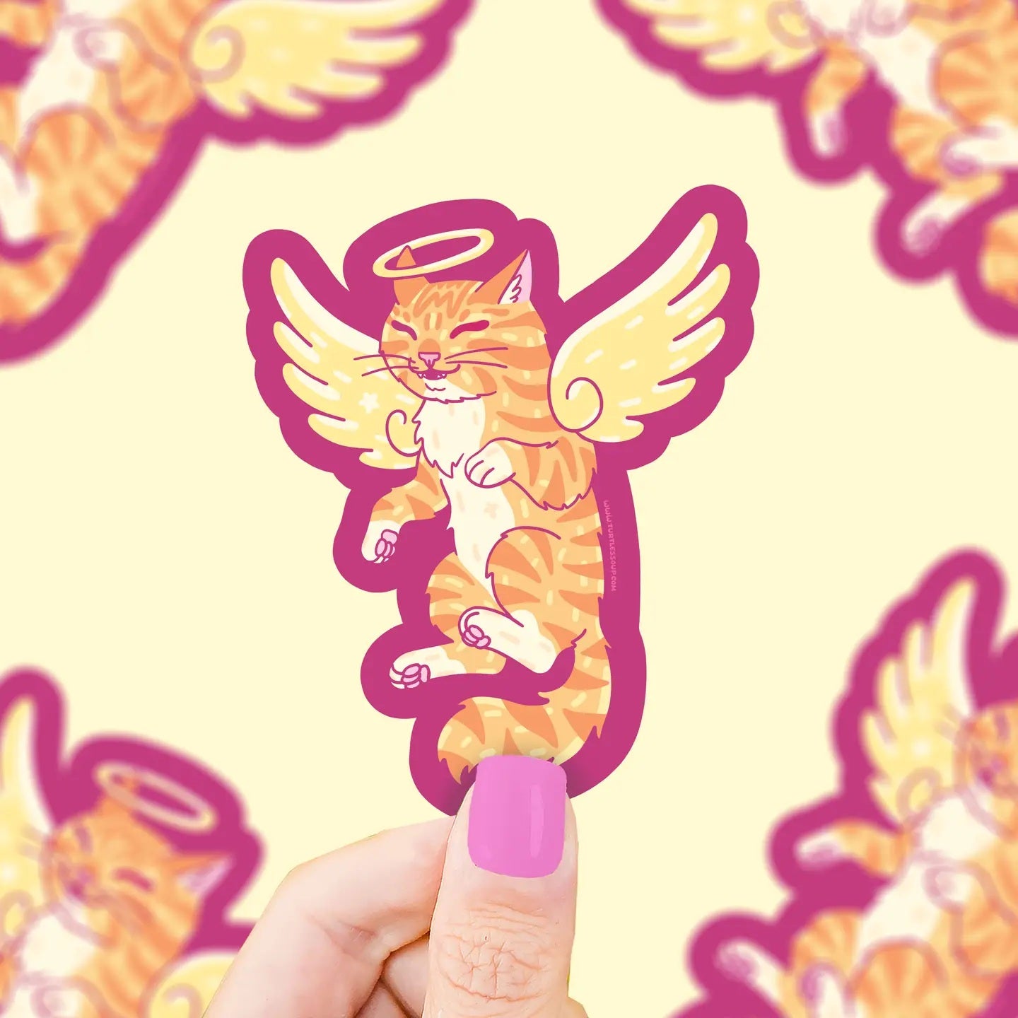 Angel Kitty Vinyl Sticker