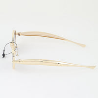 Polished Metal Round Sunglasses
