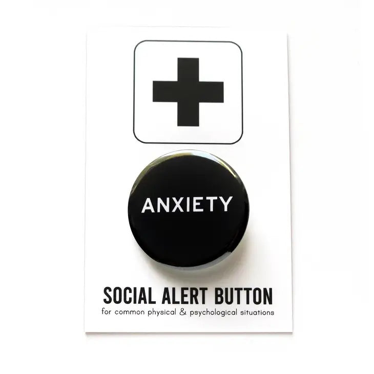 Anxious Pinback Button