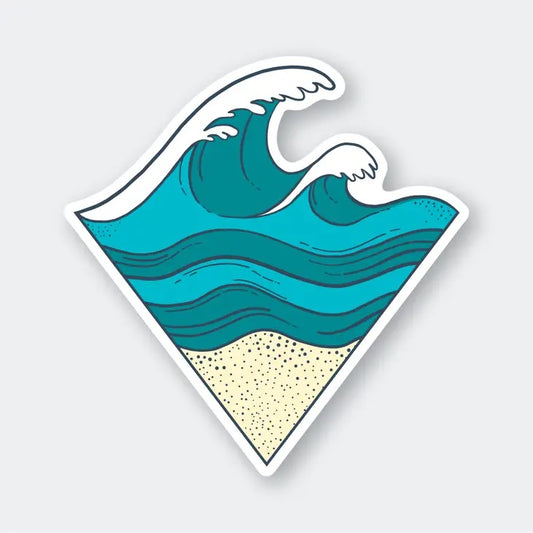 Sand And Waves Sticker 3.04" X 3.15"