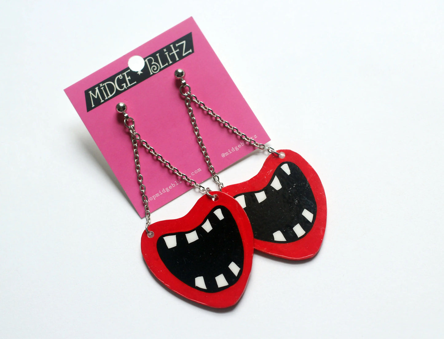 Screaming Mouth Dangle Earrings