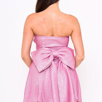 Large Bow Accent Mini Dress