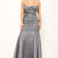 Bonded Mesh Glitter Mermaid Maxi Dress
