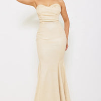 Mesh Glitter Mermaid Maxi Dress