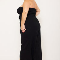 Glittered Rhinestone Bow Front Plus Size Dress