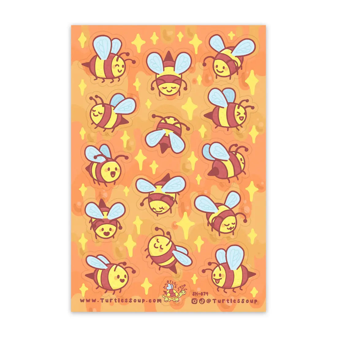 Busy Bee Hive Cute Planner Stationery Vinyl Sticker Sheet