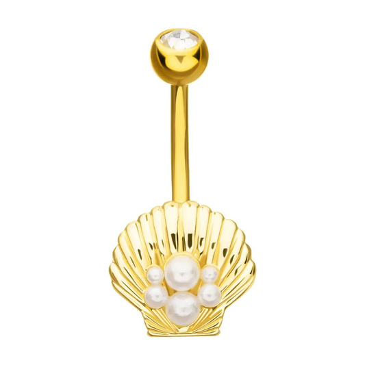 Shell With Pearls Navel