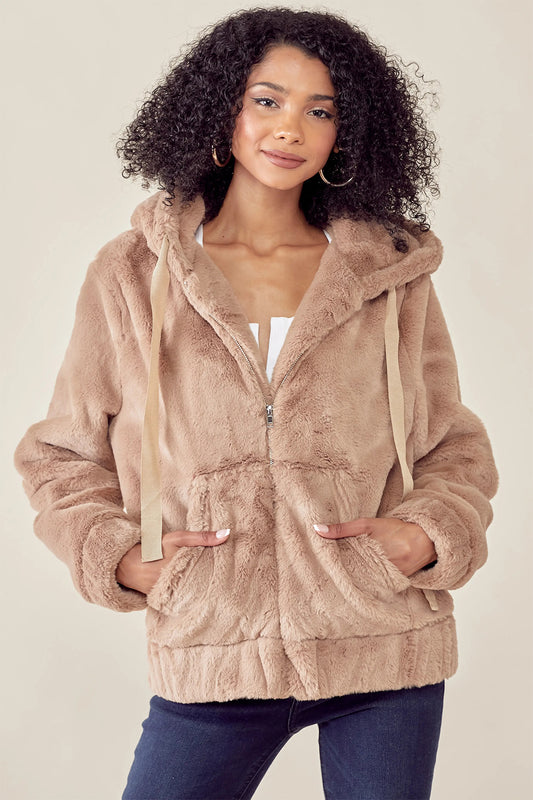 Furry Hoodie Jacket
