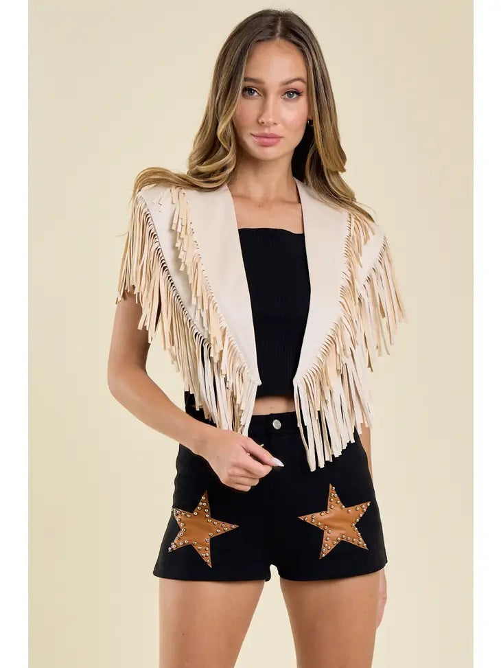 Fringe Suede Collar