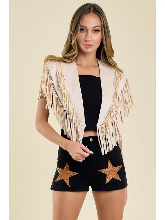Fringe Suede Collar