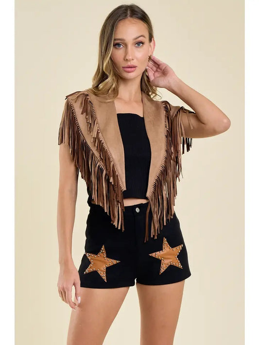Fringe Suede Collar