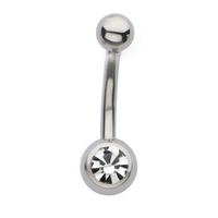 Bezel 6mm Jewel / Plain 4mm Ball Navel
