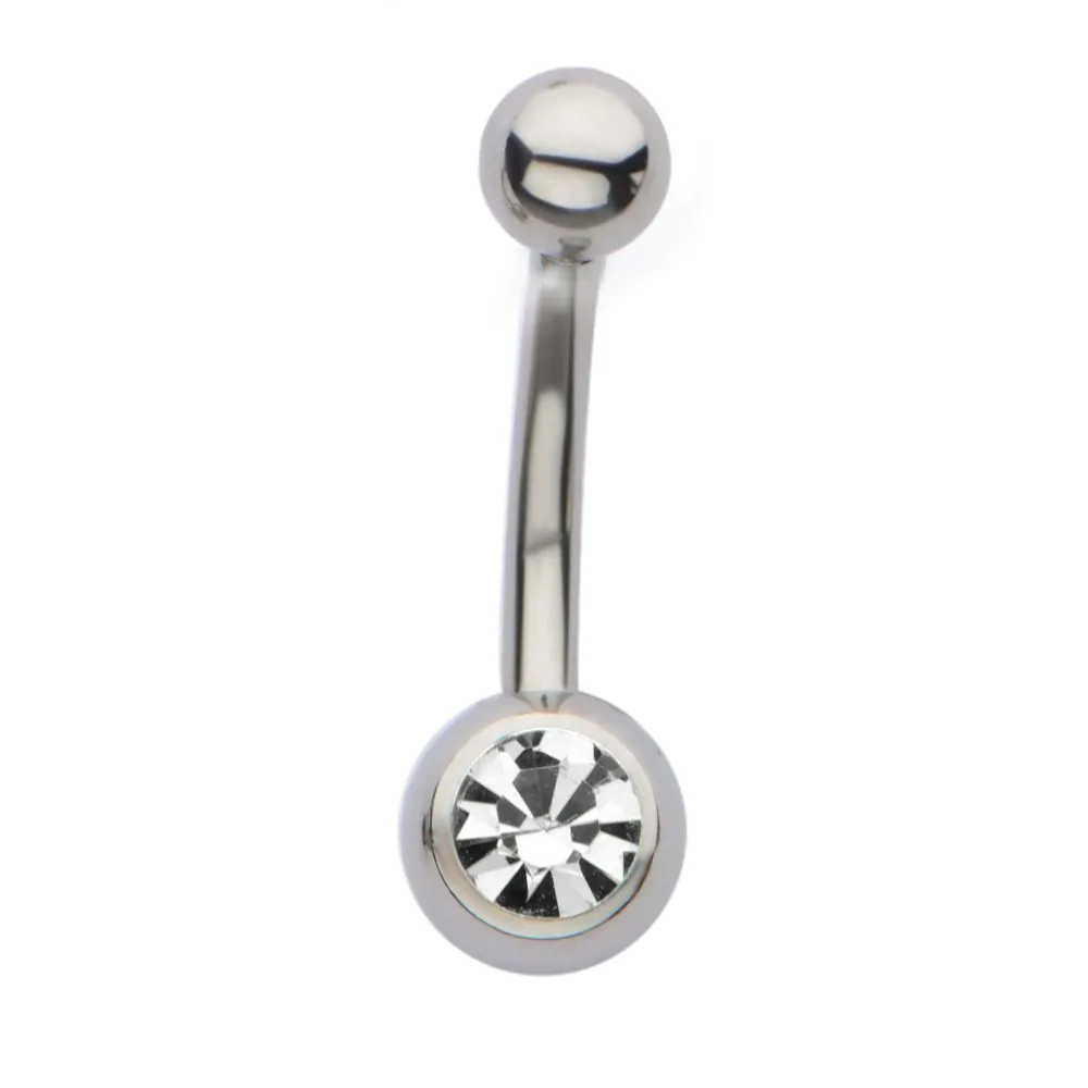 Bezel 6mm Jewel / Plain 4mm Ball Navel