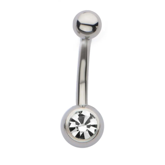 Bezel 6mm Jewel / Plain 4mm Ball Navel