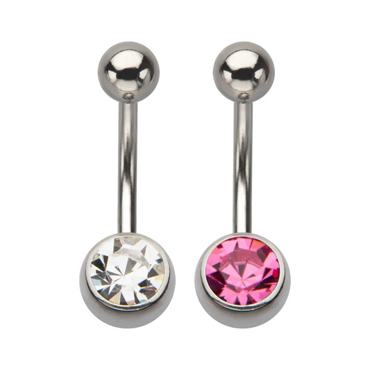 Bezel Single Jewel 5mm / 8mm Ball Navel