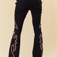 Embellished Denim Pants