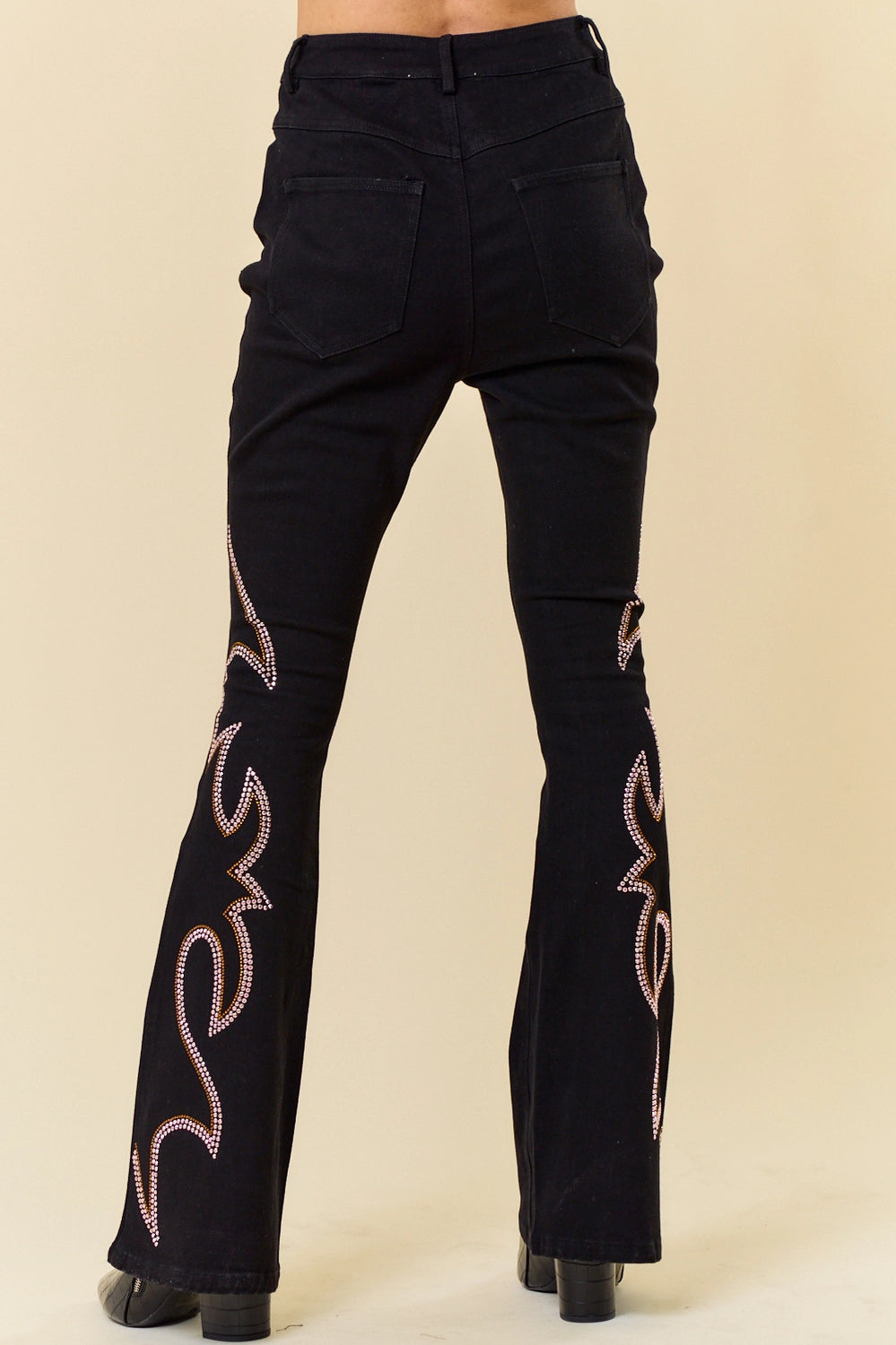 Embellished Denim Pants