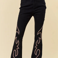 Embellished Denim Pants