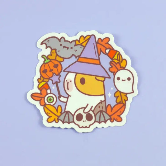 Guinea Pig Witchy Wreath Sticker
